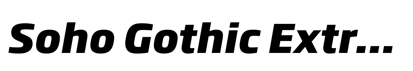 Soho Gothic Extra Bold Italic
